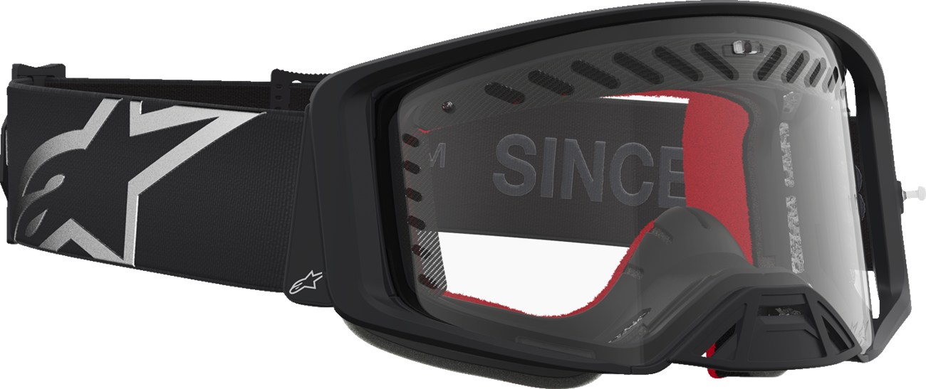 ALPINESTARS GOGGLES Supertech Goggle - Dura Air Fluid - Black/Silver - Clear Lens 5100127-1742