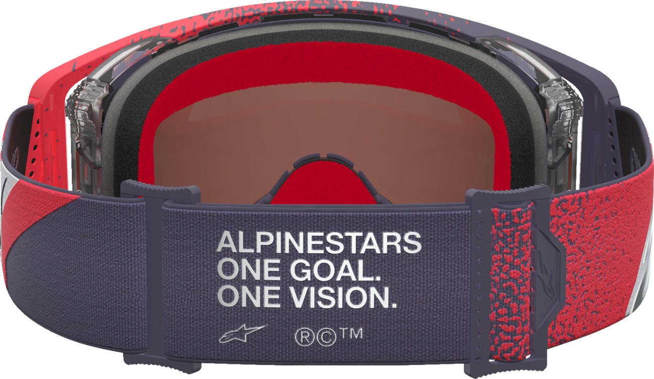 ALPINESTARS GOGGLES Supertech Goggle - Hiten - Black/Red - Silver Mirror Lens 5100527-1434