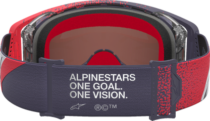 ALPINESTARS GOGGLES Supertech Goggle - Hiten - Black/Red - Silver Mirror Lens 5100527-1434