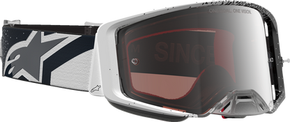 ALPINESTARS GOGGLES Supertech Goggle - Hiten - White/Black - Silver Mirror Lens 5100527-2094