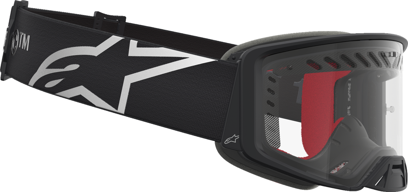 ALPINESTARS GOGGLES Supertech Goggle - Dura Air Fluid - Black/Silver - Clear Lens 5100127-1742