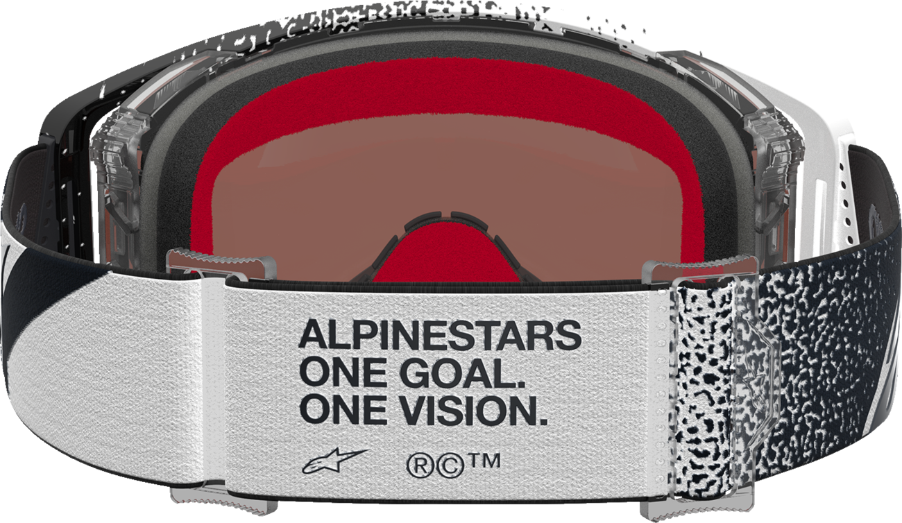 ALPINESTARS GOGGLES Supertech Goggle - Hiten - White/Black - Silver Mirror Lens 5100527-2094