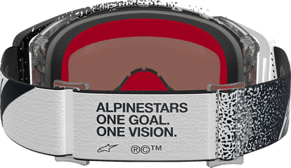 ALPINESTARS GOGGLES Supertech Goggle - Hiten - White/Black - Silver Mirror Lens 5100527-2094
