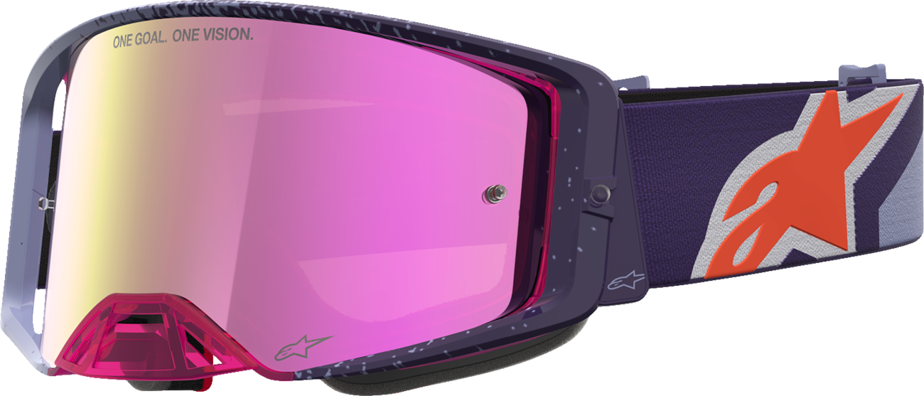 ALPINESTARS GOGGLES Supertech Goggle - Hiten - Purple/Red - Pink Mirror Lens 5100527-3229