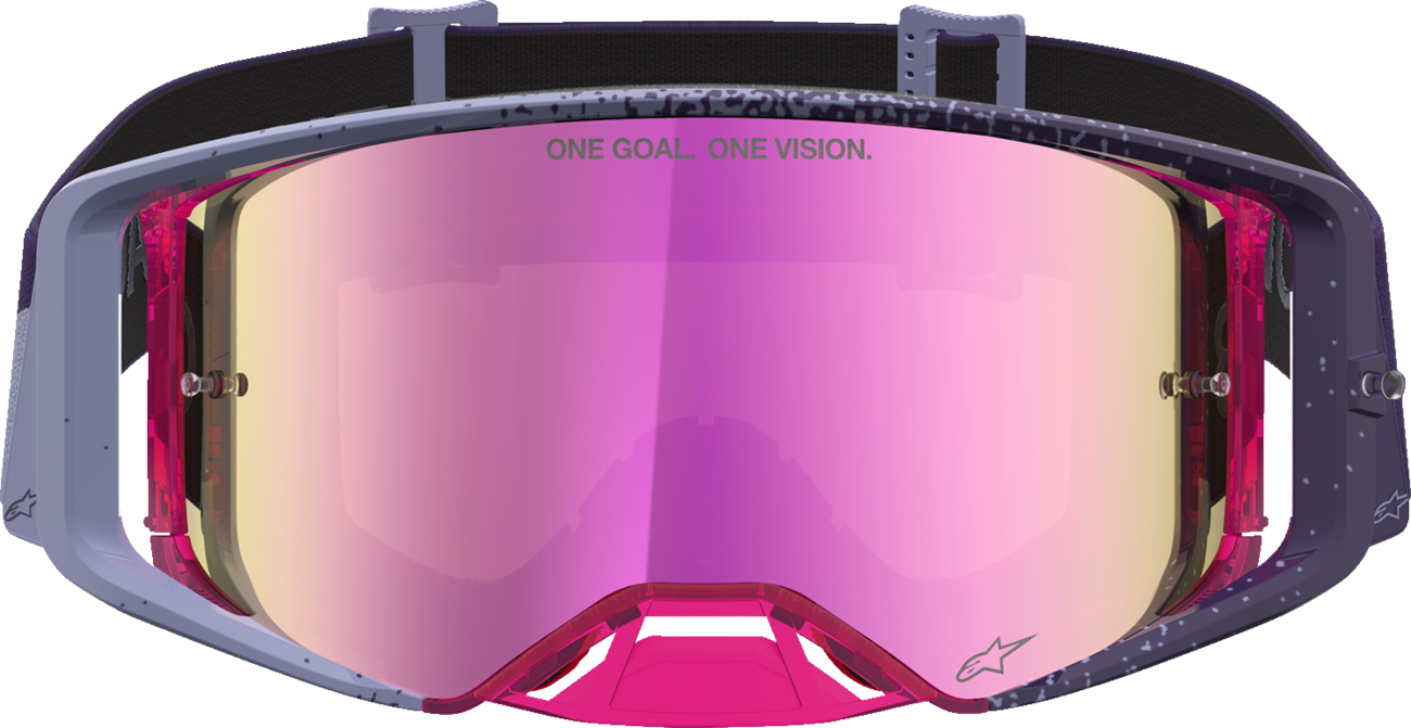 ALPINESTARS GOGGLES Supertech Goggle - Hiten - Purple/Red - Pink Mirror Lens 5100527-3229