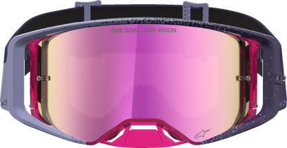 ALPINESTARS GOGGLES Supertech Goggle - Hiten - Purple/Red - Pink Mirror Lens 5100527-3229