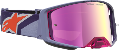 ALPINESTARS GOGGLES Supertech Goggle - Hiten - Purple/Red - Pink Mirror Lens 5100527-3229