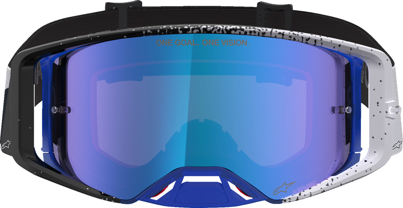 ALPINESTARS GOGGLES Supertech Goggle - Hiten - Black/Blue - Blue Mirror Lens 5100527-7352