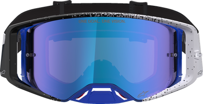 ALPINESTARS GOGGLES Supertech Goggle - Hiten - Black/Blue - Blue Mirror Lens 5100527-7352