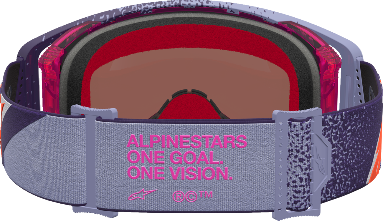 ALPINESTARS GOGGLES Supertech Goggle - Hiten - Purple/Red - Pink Mirror Lens 5100527-3229