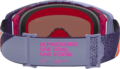 ALPINESTARS GOGGLES Supertech Goggle - Hiten - Purple/Red - Pink Mirror Lens 5100527-3229