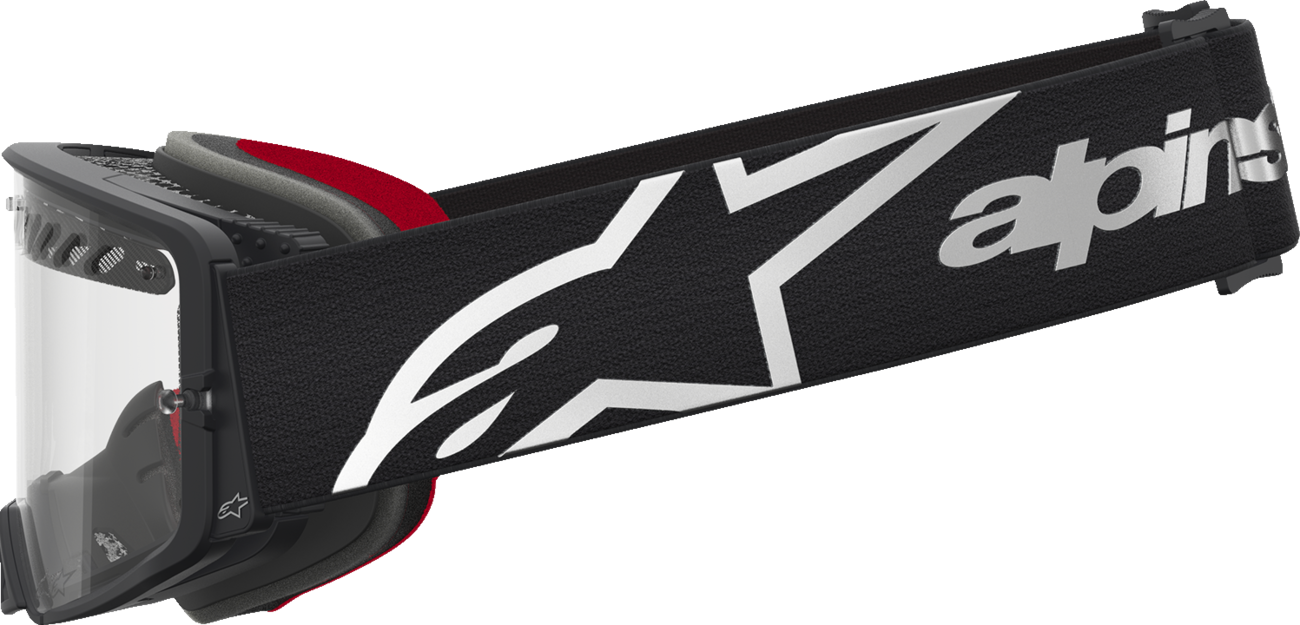 ALPINESTARS GOGGLES Supertech Goggle - Dura Air Fluid - Black/Silver - Clear Lens 5100127-1742