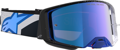 ALPINESTARS GOGGLES Supertech Goggle - Hiten - Black/Blue - Blue Mirror Lens 5100527-7352
