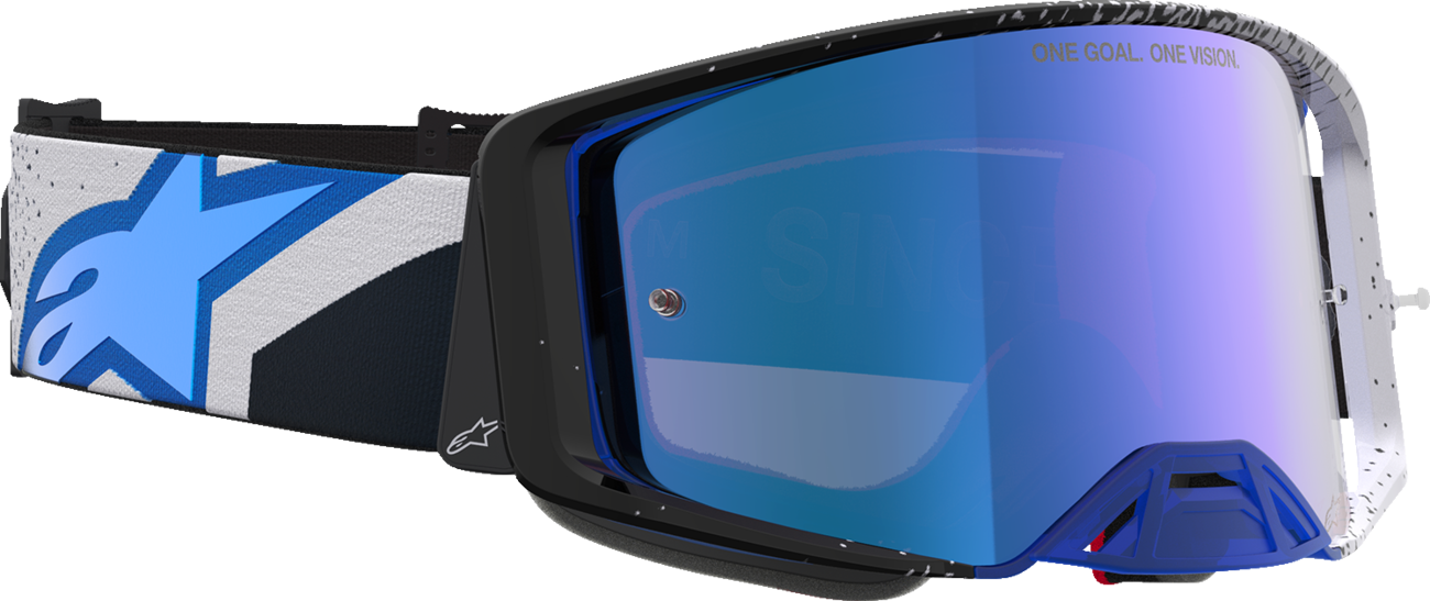 ALPINESTARS GOGGLES Supertech Goggle - Hiten - Black/Blue - Blue Mirror Lens 5100527-7352