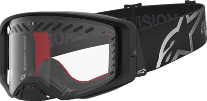ALPINESTARS GOGGLES Supertech Goggle - Dura Air Fluid - Black/Silver - Clear Lens 5100127-1742