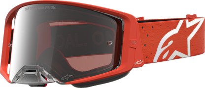 ALPINESTARS GOGGLES Supertech Goggle - Vesta - Orange/Silver - Silver Mirror Lens 5100727-4013