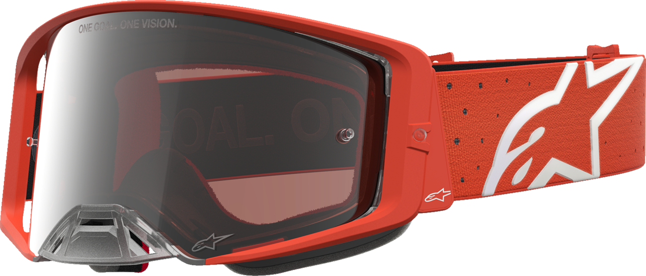 ALPINESTARS GOGGLES Supertech Goggle - Vesta - Orange/Silver - Silver Mirror Lens 5100727-4013