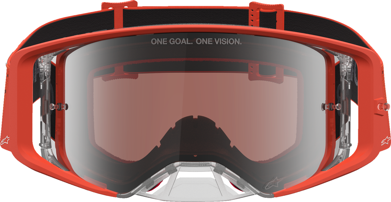 ALPINESTARS GOGGLES Supertech Goggle - Vesta - Orange/Silver - Silver Mirror Lens 5100727-4013