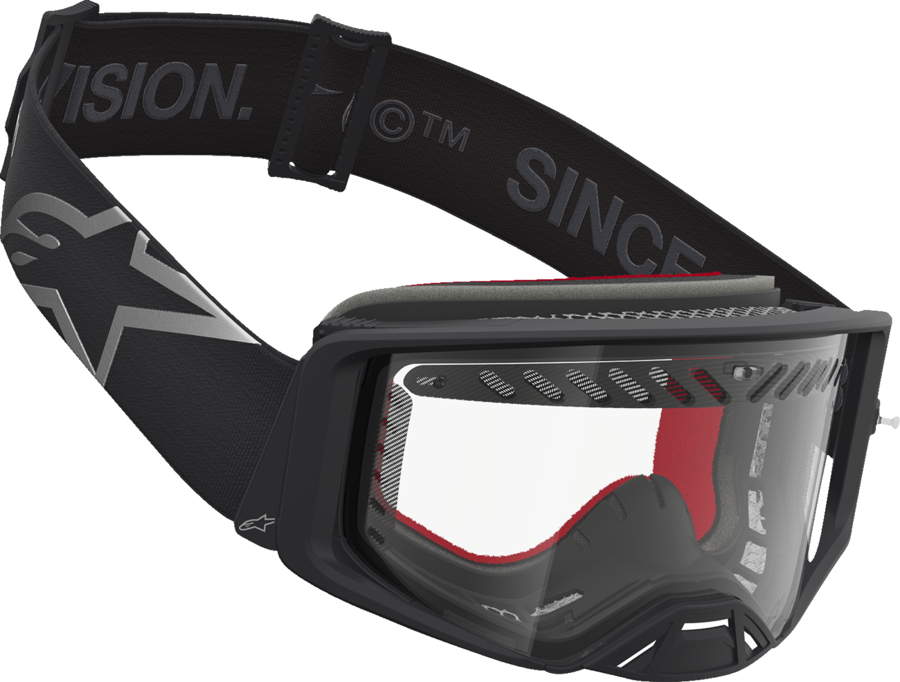 ALPINESTARS GOGGLES Supertech Goggle - Dura Air Fluid - Black/Silver - Clear Lens 5100127-1742