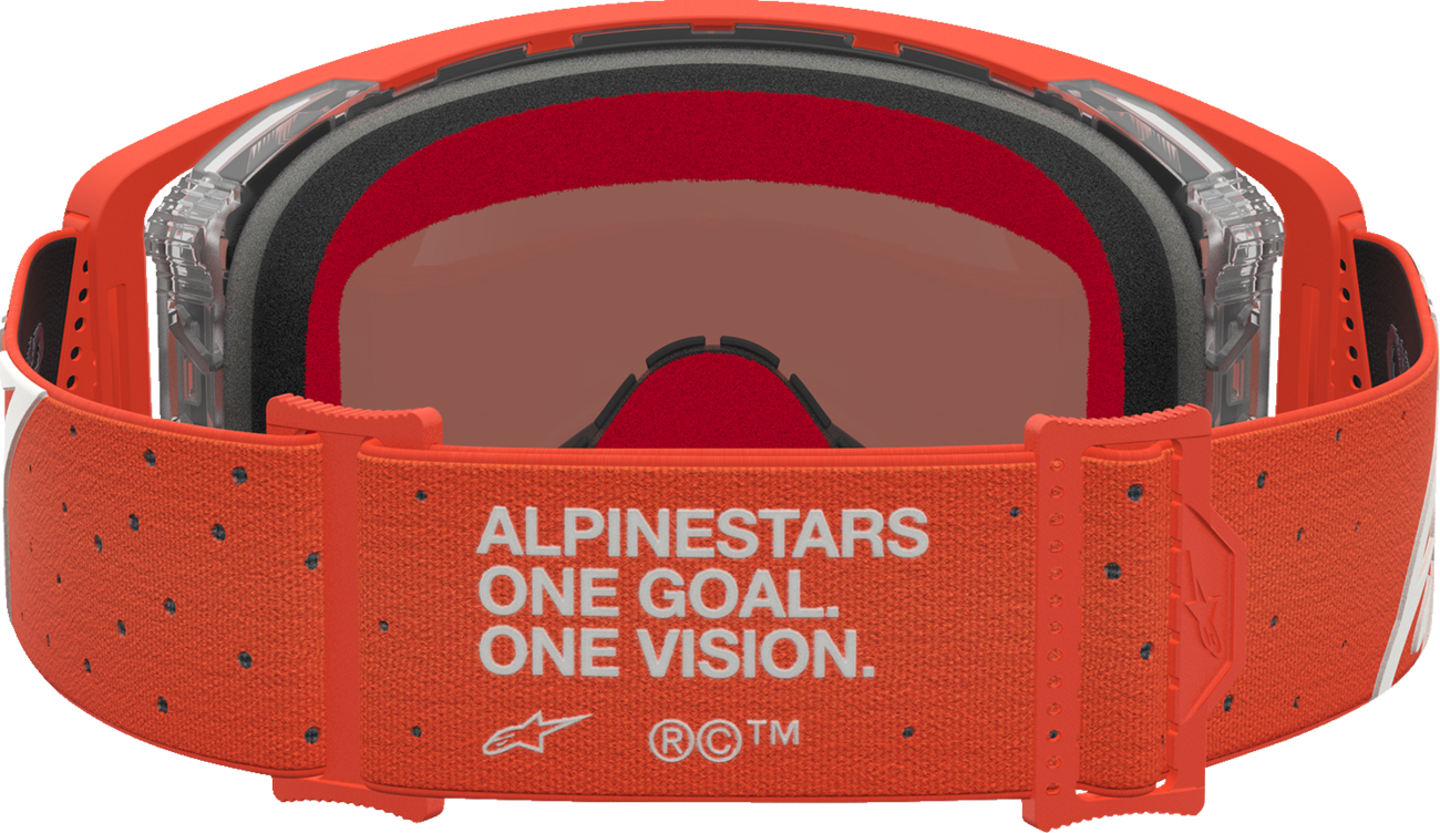 ALPINESTARS GOGGLES Supertech Goggle - Vesta - Orange/Silver - Silver Mirror Lens 5100727-4013