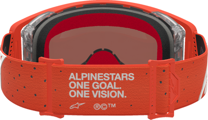 ALPINESTARS GOGGLES Supertech Goggle - Vesta - Orange/Silver - Silver Mirror Lens 5100727-4013