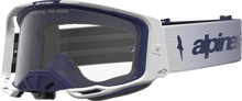 ALPINESTARS GOGGLES Vision 8 Goggle - Amber - White/Navy - Clear Lens 5101527-2109