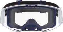 ALPINESTARS GOGGLES Vision 8 Goggle - Amber - White/Navy - Clear Lens 5101527-2109