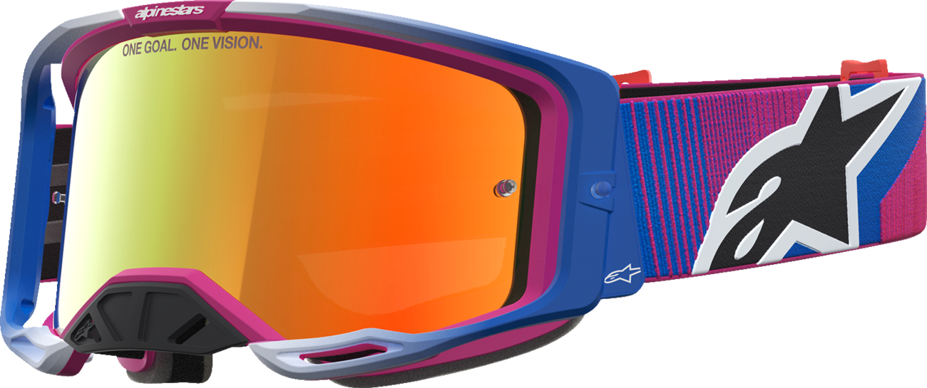 ALPINESTARS GOGGLES Vision 8 Goggle - Maven - Fire Red/Black - Red Mirror Lens 5101627-3235