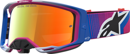 ALPINESTARS GOGGLES Vision 8 Goggle - Maven - Fire Red/Black - Red Mirror Lens 5101627-3235