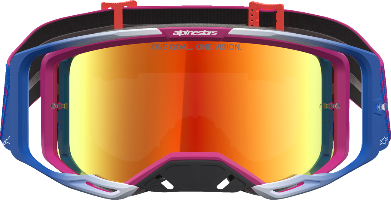 ALPINESTARS GOGGLES Vision 8 Goggle - Maven - Fire Red/Black - Red Mirror Lens 5101627-3235