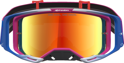 ALPINESTARS GOGGLES Vision 8 Goggle - Maven - Fire Red/Black - Red Mirror Lens 5101627-3235