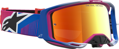 ALPINESTARS GOGGLES Vision 8 Goggle - Maven - Fire Red/Black - Red Mirror Lens 5101627-3235