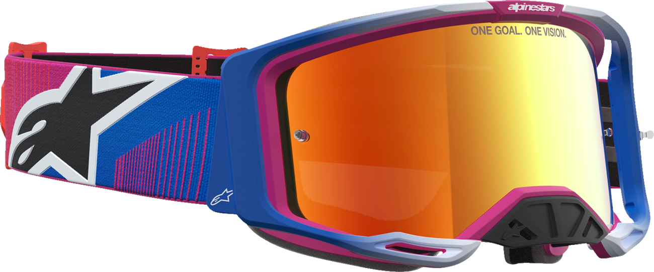 ALPINESTARS GOGGLES Vision 8 Goggle - Maven - Fire Red/Black - Red Mirror Lens 5101627-3235