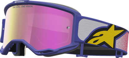 ALPINESTARS GOGGLES Vision 5 Goggle - Drag - Red/Purple - Pink Mirror Lens 5101727-3233