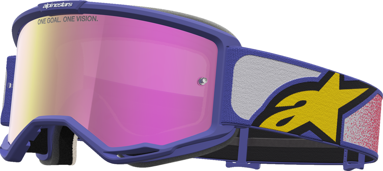 ALPINESTARS GOGGLES Vision 5 Goggle - Drag - Red/Purple - Pink Mirror Lens 5101727-3233