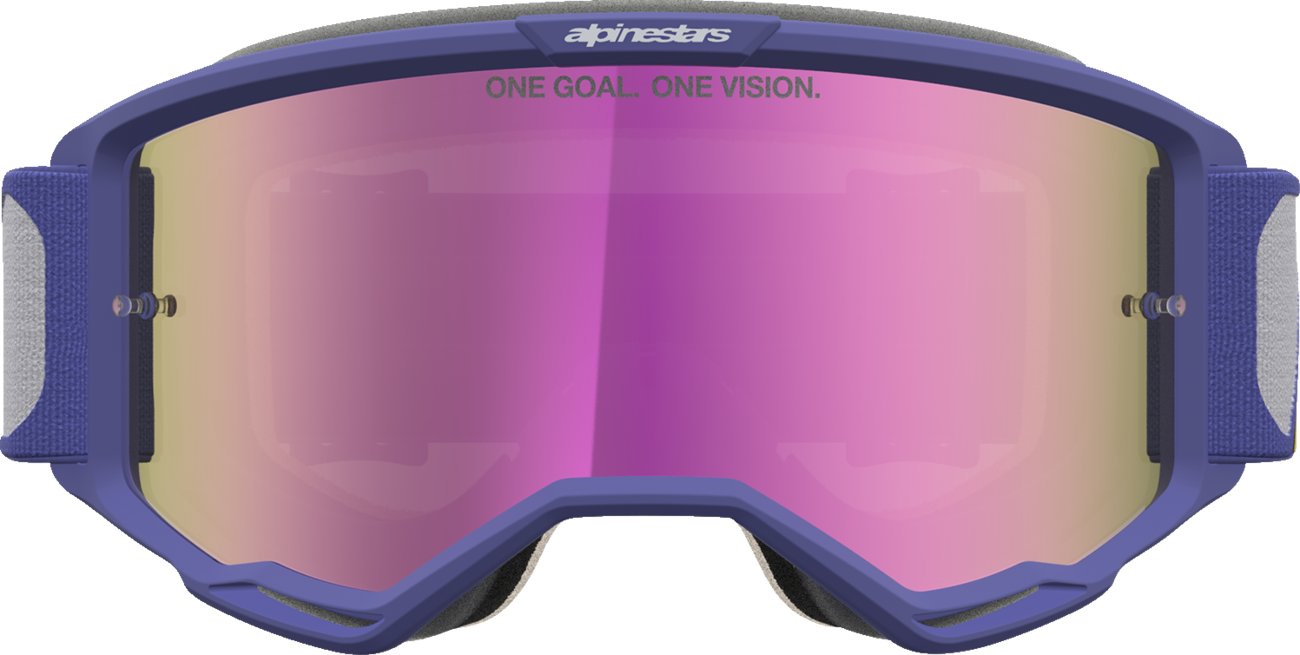 ALPINESTARS GOGGLES Vision 5 Goggle - Drag - Red/Purple - Pink Mirror Lens 5101727-3233