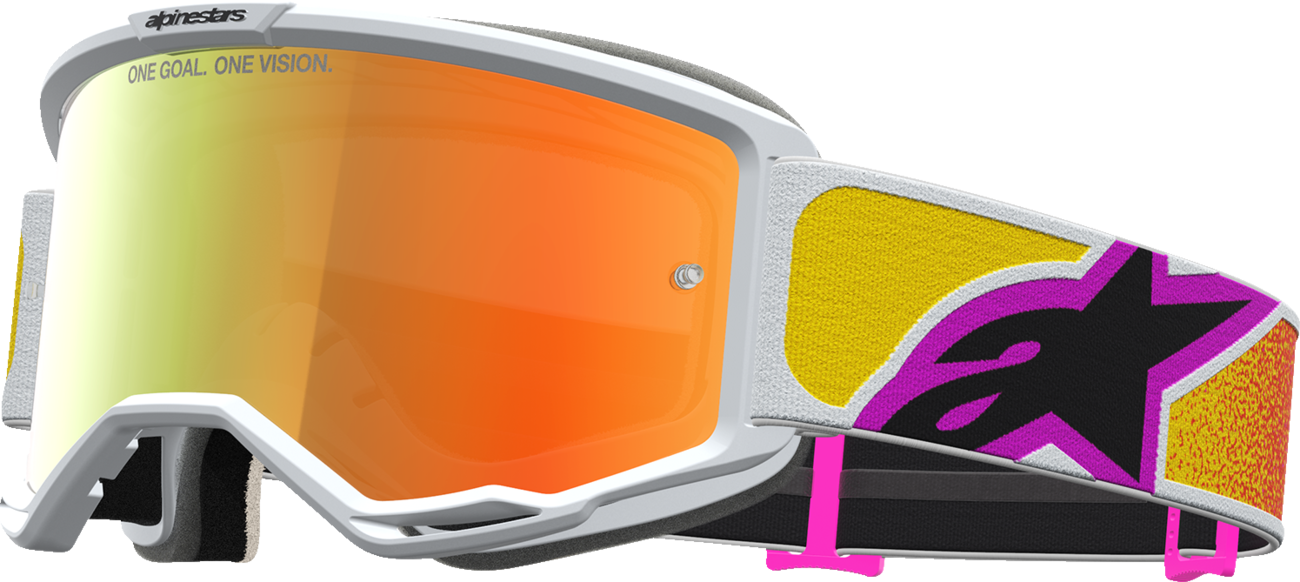 ALPINESTARS GOGGLES Vision 5 Goggle - Drag - Orange/Red - Red Mirror Lens 5101727-4009