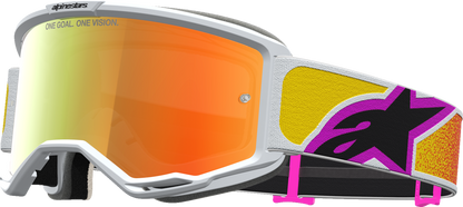 ALPINESTARS GOGGLES Vision 5 Goggle - Drag - Orange/Red - Red Mirror Lens 5101727-4009