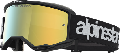 ALPINESTARS GOGGLES Vision 5 Goggle - Hone - Black/White - Gold Mirror Lens 5101827-1762