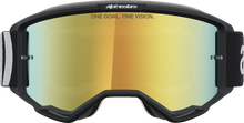 ALPINESTARS GOGGLES Vision 5 Goggle - Hone - Black/White - Gold Mirror Lens 5101827-1762