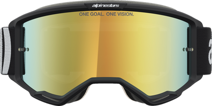 ALPINESTARS GOGGLES Vision 5 Goggle - Hone - Black/White - Gold Mirror Lens 5101827-1762