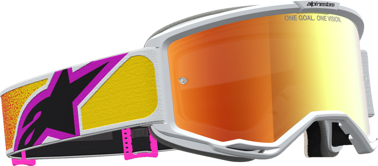 ALPINESTARS GOGGLES Vision 5 Goggle - Drag - Orange/Red - Red Mirror Lens 5101727-4009