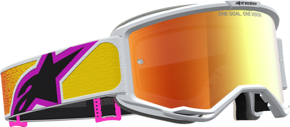 ALPINESTARS GOGGLES Vision 5 Goggle - Drag - Orange/Red - Red Mirror Lens 5101727-4009