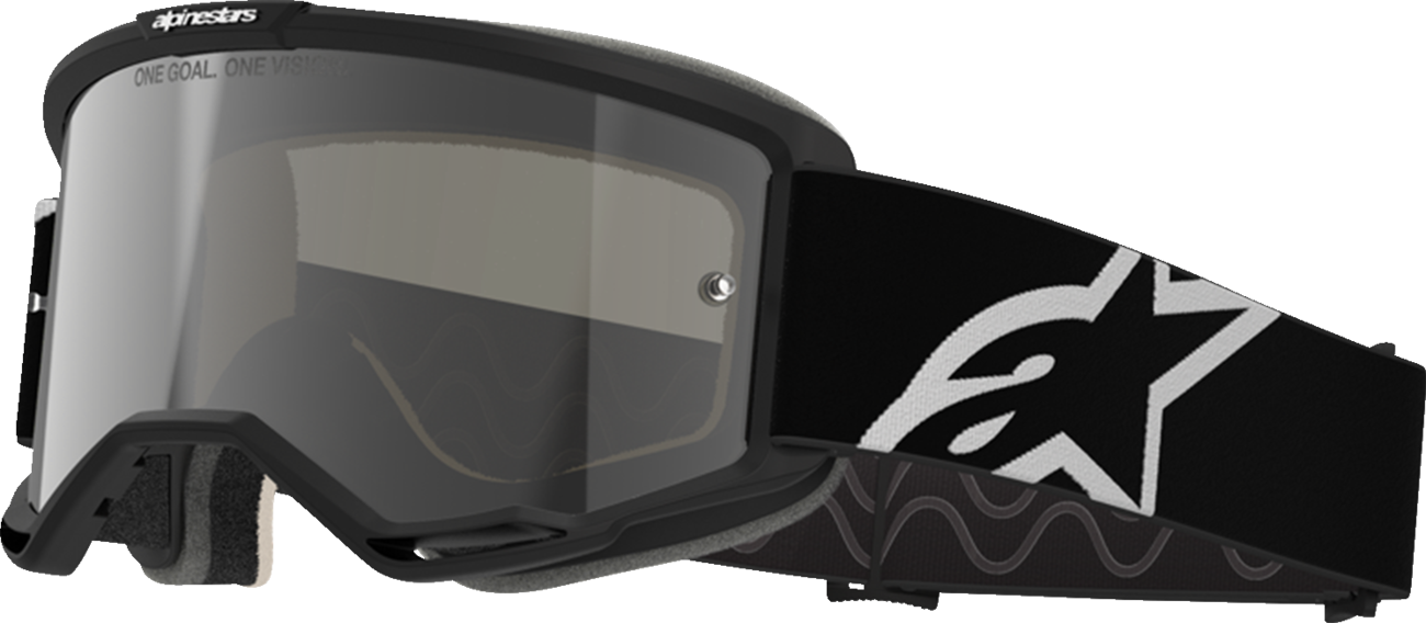ALPINESTARS GOGGLES Vision 5 Goggle - Corp - Black/White - Silver Mirror Lens 5102127-1763
