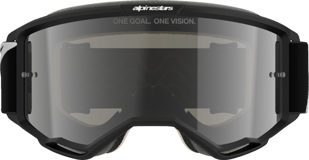 ALPINESTARS GOGGLES Vision 5 Goggle - Corp - Black/White - Silver Mirror Lens 5102127-1763