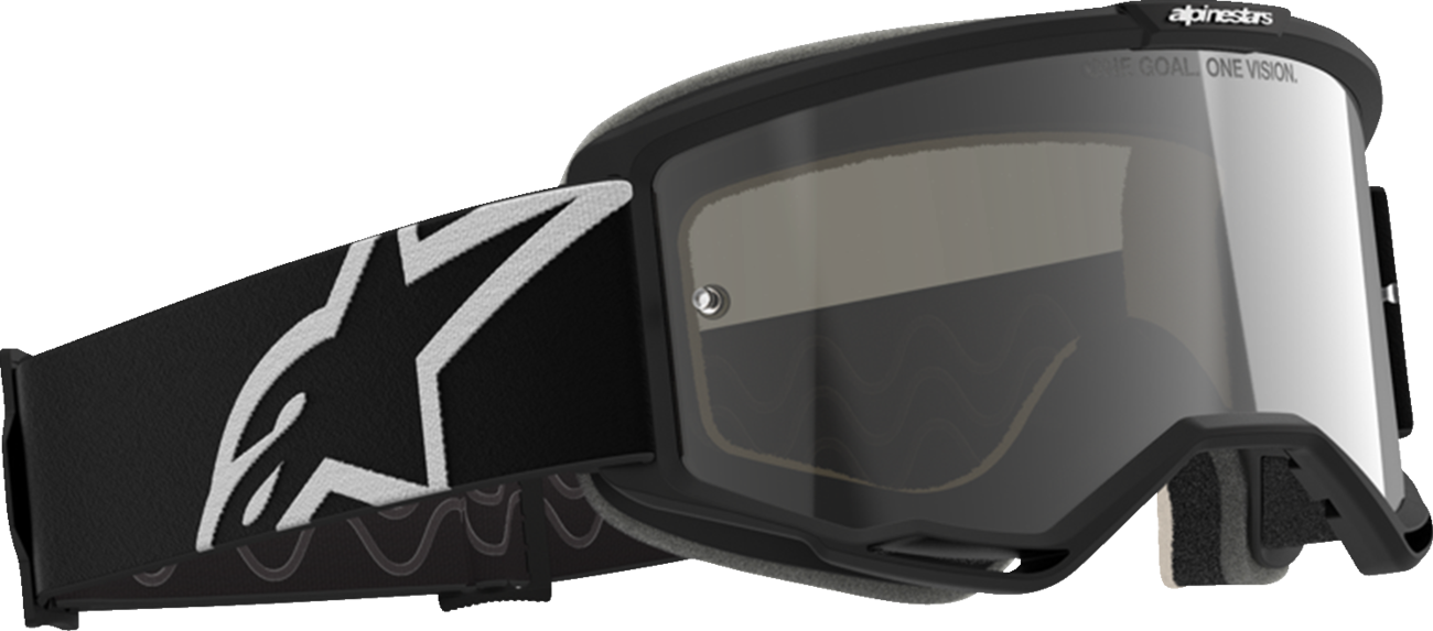ALPINESTARS GOGGLES Vision 5 Goggle - Corp - Black/White - Silver Mirror Lens 5102127-1763