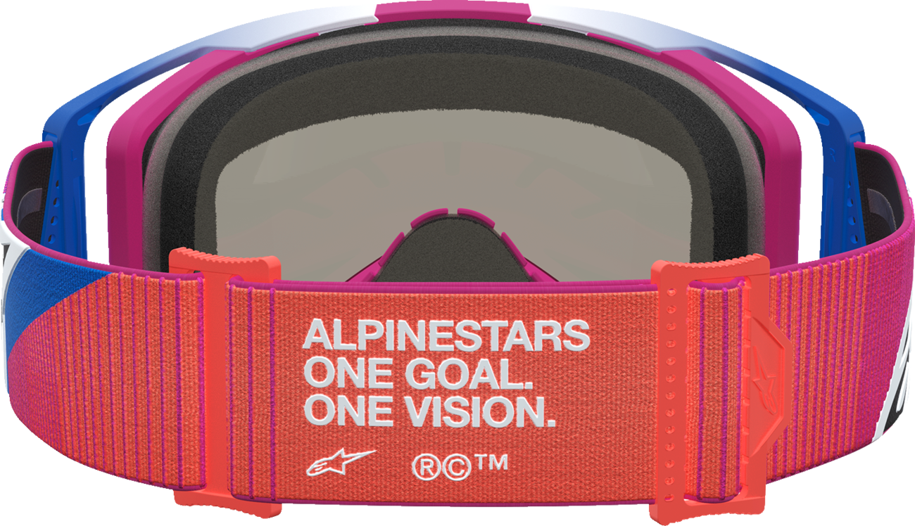ALPINESTARS GOGGLES Vision 8 Goggle - Maven - Fire Red/Black - Red Mirror Lens 5101627-3235