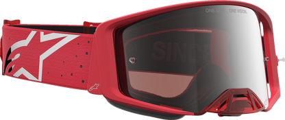 ALPINESTARS GOGGLES Youth Vision Goggle - Vesta - Red Fluo/Chrome - Silver Mirror Lens 5140127-3231