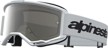 ALPINESTARS GOGGLES Vision 3 Goggle - Wordmark - White/Black - Silver Mirror Lens 5103225-2094