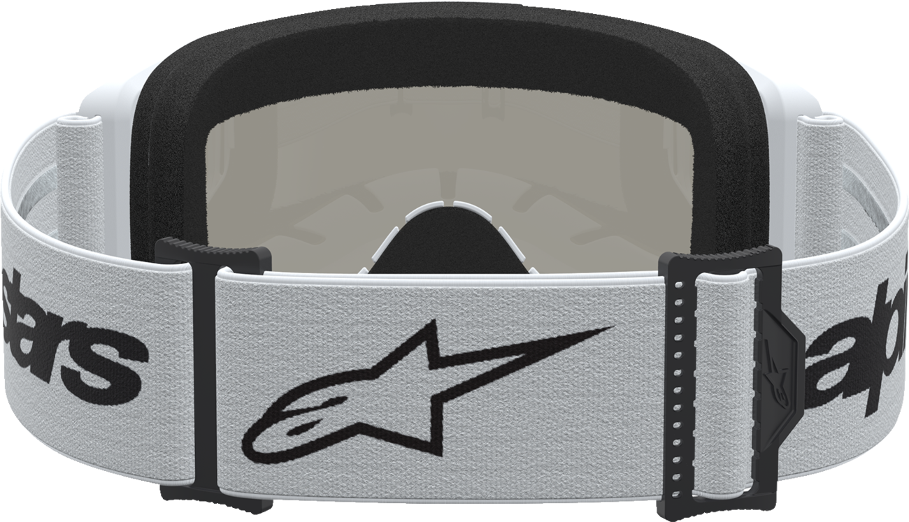 ALPINESTARS GOGGLES Vision 3 Goggle - Wordmark - White/Black - Silver Mirror Lens 5103225-2094